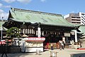 The haiden at the Tenmangū Shinto shrine in Kita-ku.