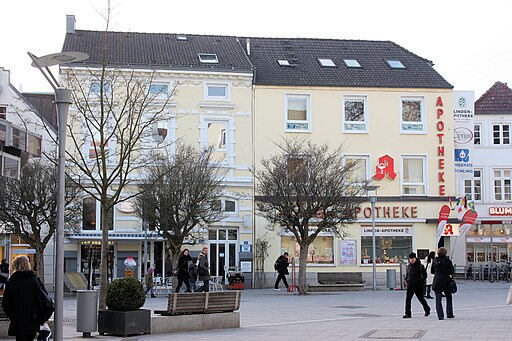 Hamburg-Bergedorf, die Häuser Bergedorfer Markt 2 und 3