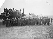 Two Hampden bombers pictured on 9 April 1940 Handley Page Hampden - Waddington - Royal Air Force 1939-1945- Bomber Command C1180.jpg