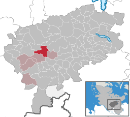 Läget för kommunen Hasenmoor i Kreis Segeberg