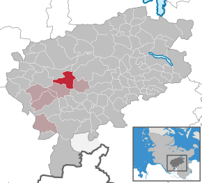 Poziția Hasenmoor pe harta districtului Segeberg