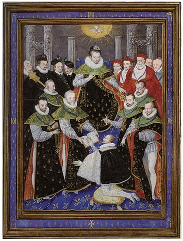 Henri III présidant la première cérémonie de l'ordre du Saint Esprit