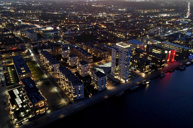 Luftfoto af Holbæk centrum (2021)