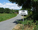 Čeština: Začátek vsi Horní Březinka, části města Světlá nad Sázavou v okrese Havlíčkův Brod. English: Municipal border sign in Horní Březinka, a small village which is part of the town of Světlá nad Sázavou, Havlíčkův Brod District, Vysočina Region, Czech Republic.