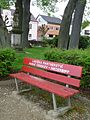 Čeština: Lavička přátelství ve městě Horní Cerekev, okres Jihlava. English: Bench of Friendship information board in the town of Horní Cerekev, Jihlava District, Vysočina Region, Czech Republic.