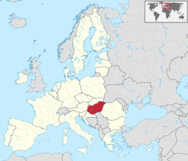 Localização da Hungria