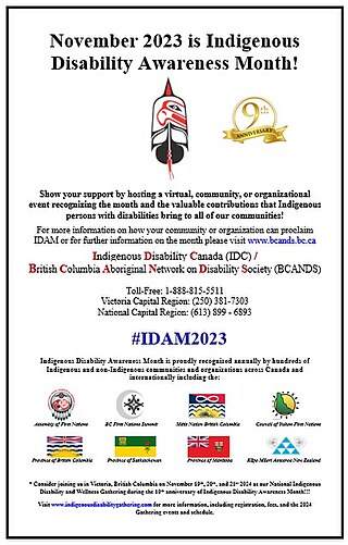 <span class="mw-page-title-main">Indigenous Disability Awareness Month</span> Annual Canadian / International Observance