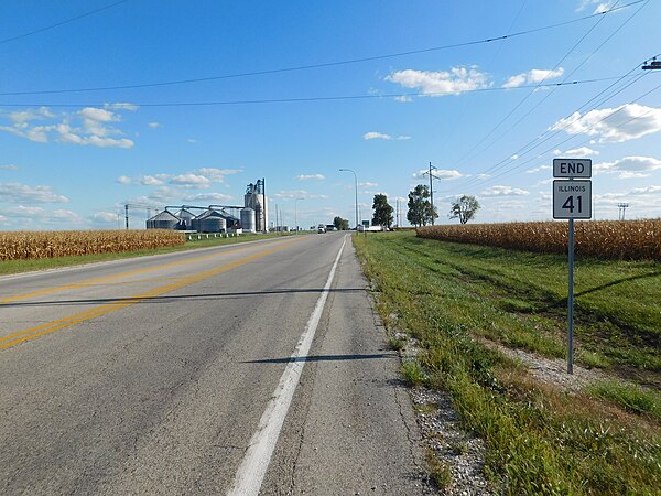 IL 41 south approaching US 136