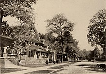 Ash Street, now called Ash Avenue, in the early 20th century Illustrated Flushing and vicinity - College Point, Broadway-Flushing, Malba-on-the-Sound, Whitestone, Bayside, Douglaston, Little Neck in the third wa (1917) (14779533481).jpg