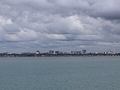 Iloilo Molo-Mandurriao skyline, Iloilo Strait