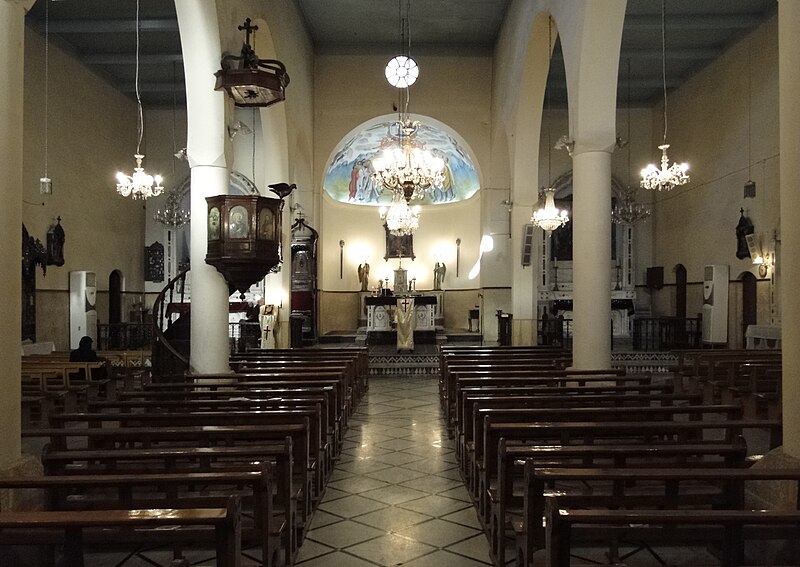 File:Interiors of the Syriac Catholic Cathedral, Damascus.jpg