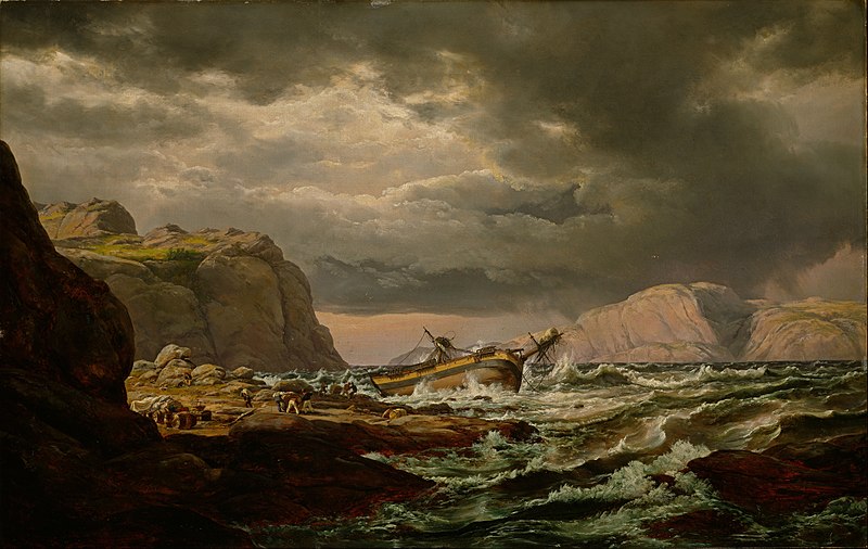 File:Johan Christian Dahl - Shipwreck on the Coast of Norway - Google Art Project.jpg