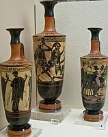 Майстерня Белдама. Лекіфи, чорнофігурний вазопис, Археологічний музей Керамікосу, Греція