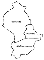 Карта районов Оберхаузена