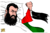 Khader Adnan by Carlos Latuff.