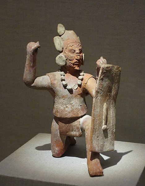 A figurine of Maya warrior with facial scarification, 600–800 AD