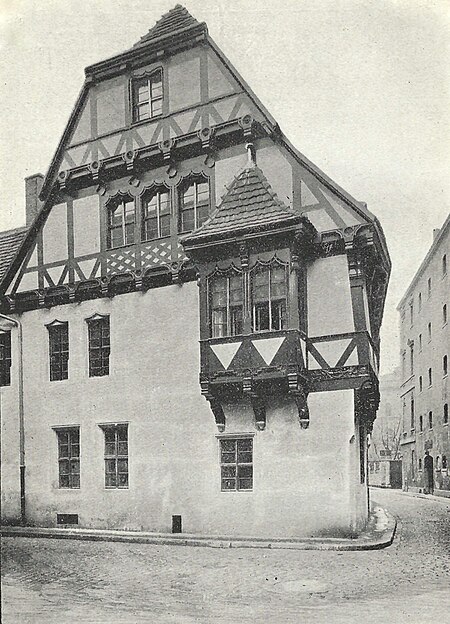 Kreuzgangstraße 5 Giebel des Hauses Kreuzgangstraße 5 nach dem Umbau von 1899