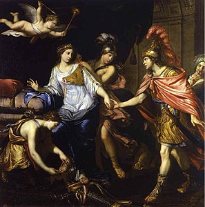 Pierre Mignard, L'Encontra d'Alexandre amb la reina de las Amazònas (vèrs 1660), Avinhon, musèu Calvet.