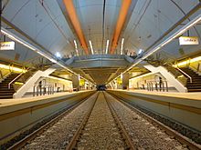 Bi-block sleepers on Line H of the Buenos Aires Underground. Las Heras 1.jpg