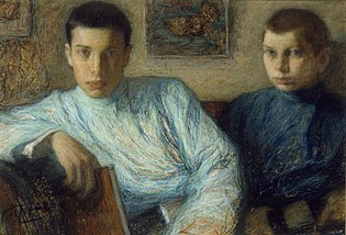 Leonid Pasternak se seuns Boris (links) en Aleksander (1900's)