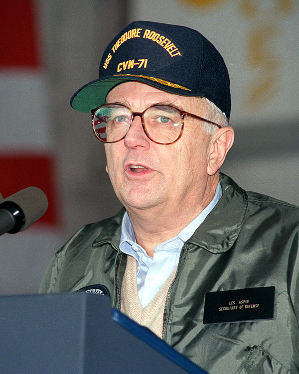 Speaking aboard USS Roosevelt in 1993