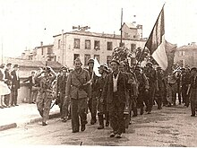 Foto der Befreiung von Thiers 1944 auf dem Platz.