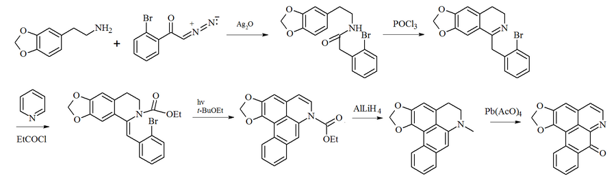 Liriodenine'nin Nimgirawath sentezi.png