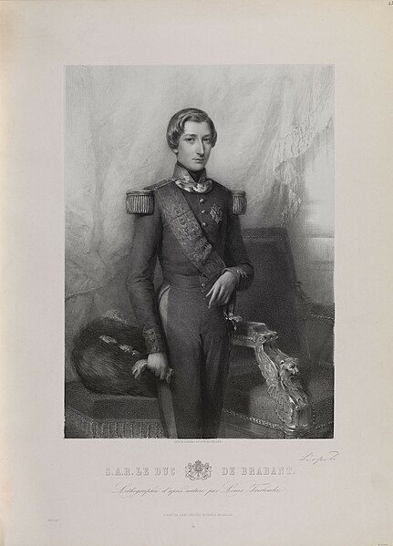 File:Lithograph of Leopold II, King of the Belgians, as Duke of Brabant, by Louis Tuerlinckx.jpg