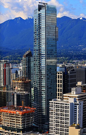 Completed in 2008, Living Shangri-La is the tallest building in Vancouver.