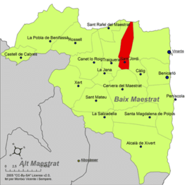 Kaart van Sant Jordi / San Jorge