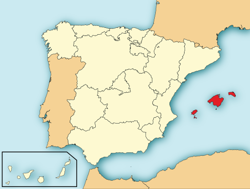 Localización de las Islas Baleares