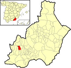 Extensión del municipio en la provincia.