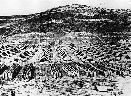 The military prison camp of Makronisos opened during the civil war for communist or left-sympathizer soldiers aiming to force their compliance. It was closed after the end of the military junta in 1974.