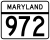 Maryland Route 972 markør