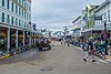 Mackinac Island's main town, looking west. Transportation on the island is by horse, bike, or foot..jpg