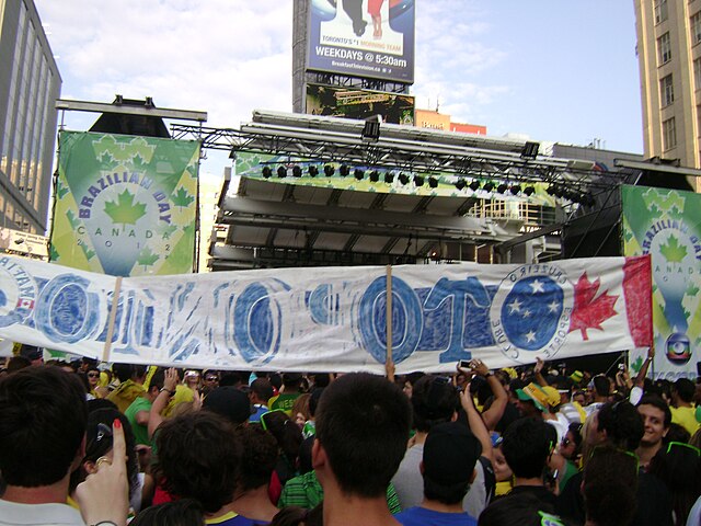 Brazil Day in Toronto By Andrevruas (Own work) [CC BY-SA 3.0 (https://creativecommons.org/licenses/by-sa/3.0)], via Wikimedia Commons