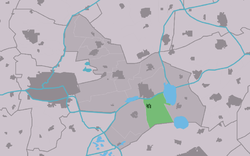 Lage des Dorfes in Tytsjerksteradiel