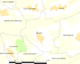 Mapa obce Archon