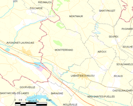 Mapa obce Montferrand