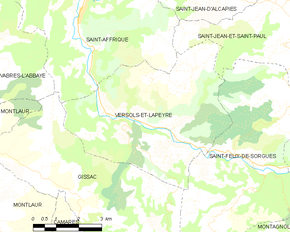 Poziția localității Versols-et-Lapeyre