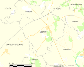 Mapa obce Logron