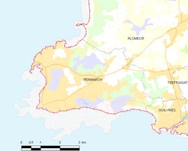Mapa obce Penmarch
