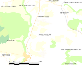 Mapa obce Audeloncourt