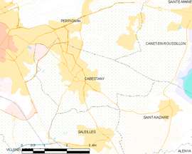 Mapa obce Cabestany
