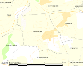 Poziția localității Durningen