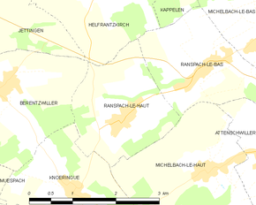 Poziția localității Ranspach-le-Haut