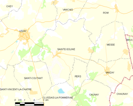 Mapa obce Sainte-Soline