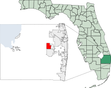 Florida haritası, Loxahatchee Groves.svg'yi vurguluyor