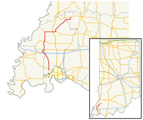 Map of Indiana State Road 65.svg