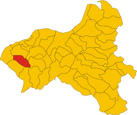 Map of comune of Spilinga (province of Vibo Valentia, region Calabria, Italy).svg